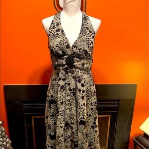 Speechless Black and White Halter Style Dress